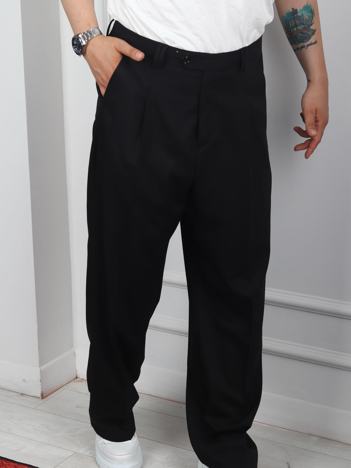 KORE STYLE BAGGY PANTOLON SİYAH