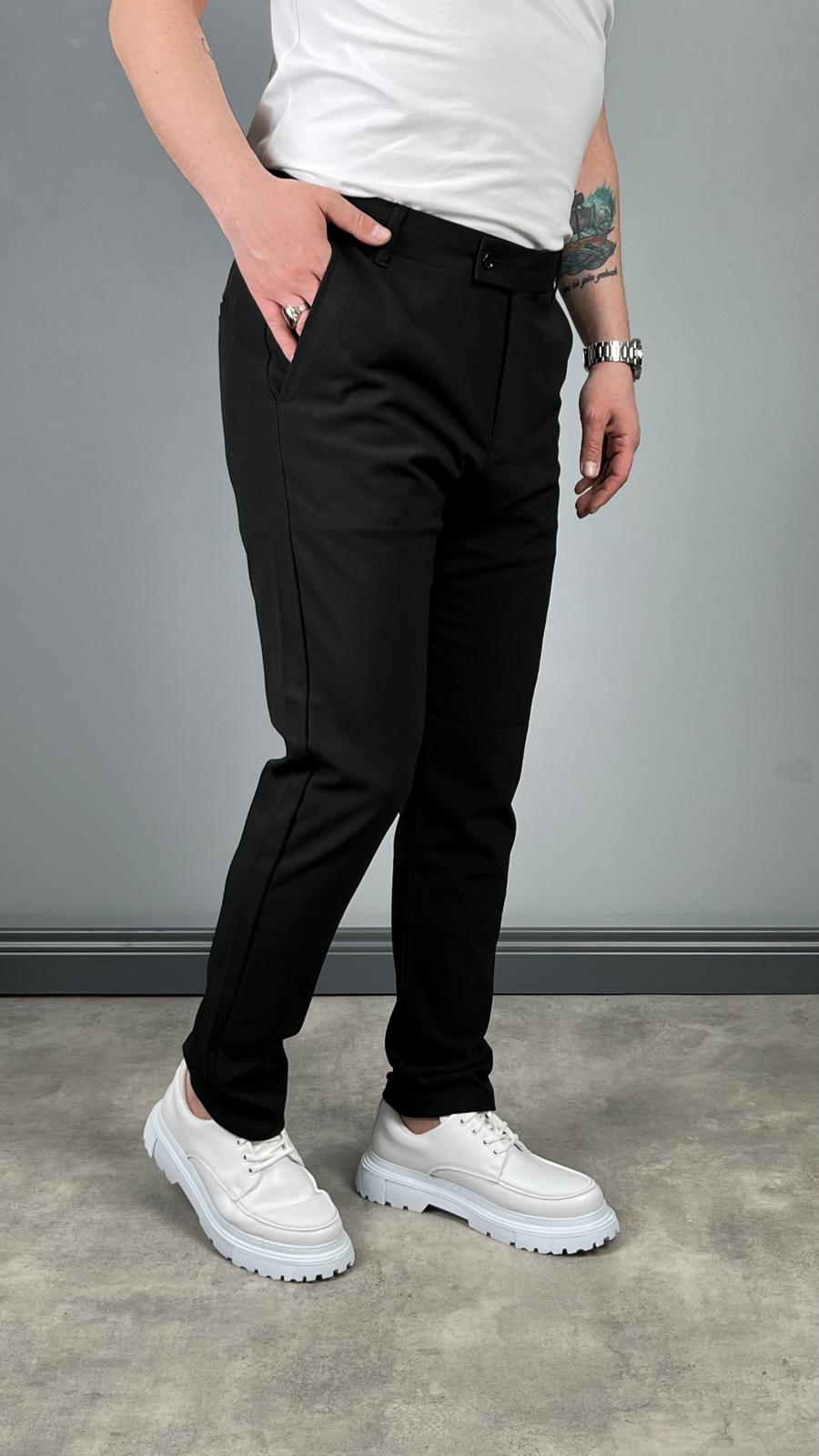 DİLLİ BOYFRIEND KLASİK KUMAŞ PANTOLON SİYAH
