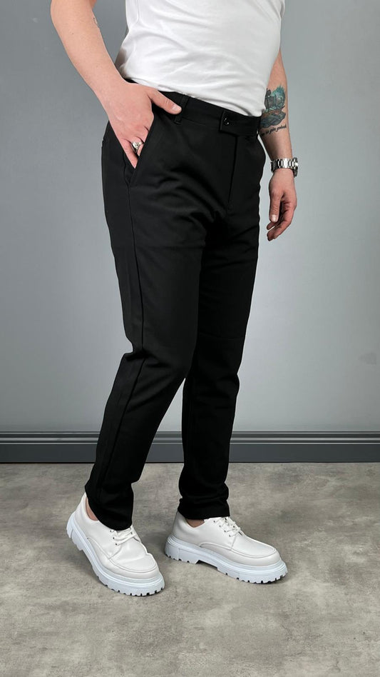 DİLLİ BOYFRIEND KLASİK KUMAŞ PANTOLON SİYAH