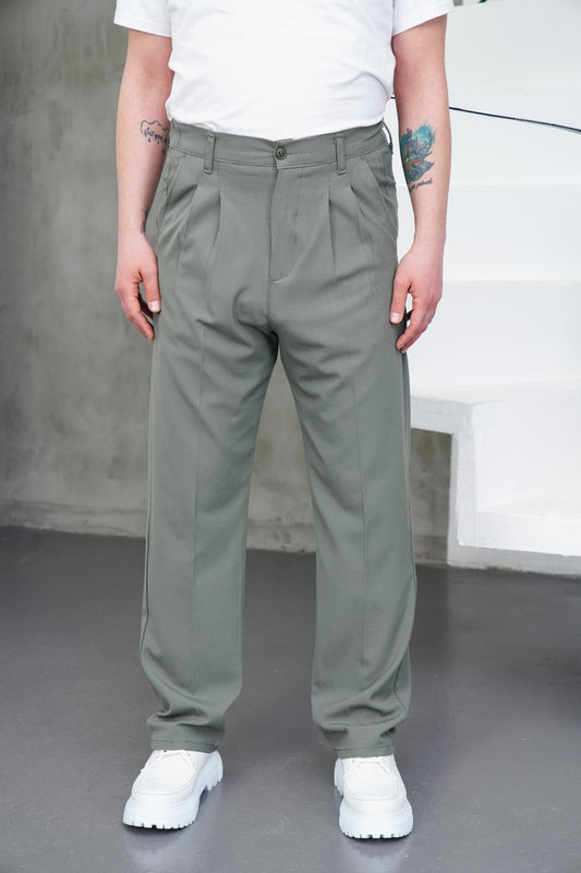 SİYES PİLELİ BAGGY PANTOLON YEŞİL